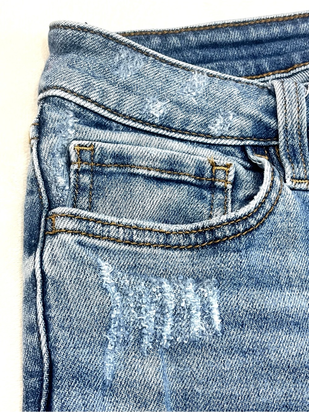 Studio Blue Women’s Distressed High-Rise Classic Blue Denim Jeans 30 Waist - Picture 9 of 16